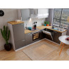 Cuisine d'angle complète contemporaine 280 cm Montego