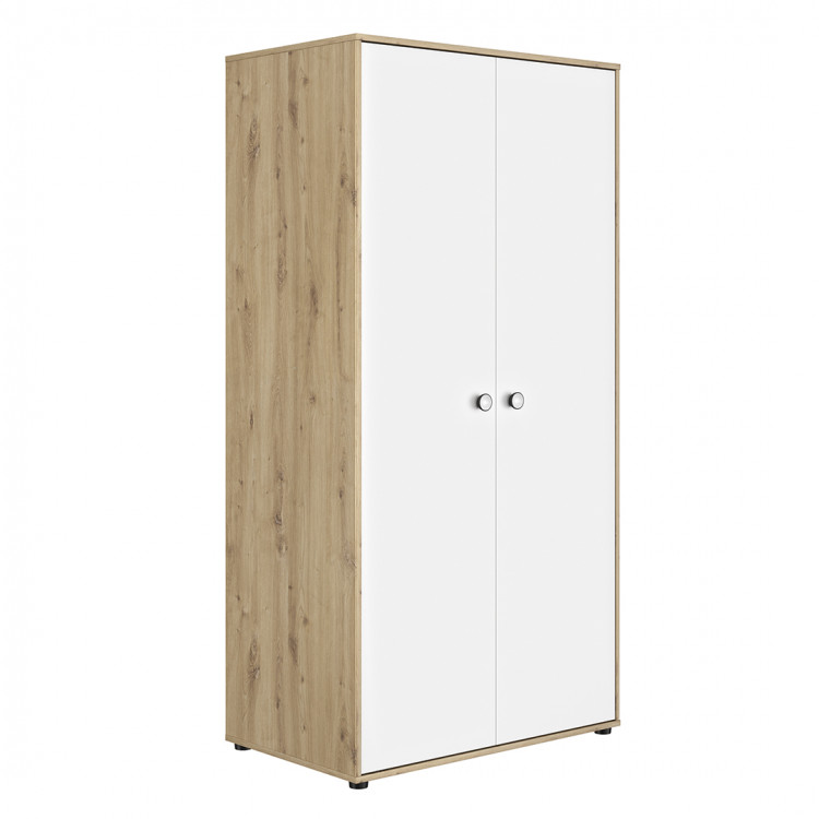 Armoire bébé contemporaine chêne/blanc Jennie