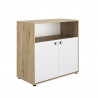 Commode contemporaine chêne/blanc Jennie