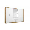 Armoire adulte moderne portes battantes chêne/blanc William