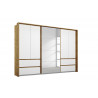 Armoire adulte moderne portes coulissantes chêne/blanc William