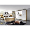 Chambre adulte moderne chêne/blanc William