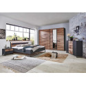 Chambre adulte industrielle marron/graphite Winnie