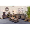 Buffet/bahut industriel 184 cm marron/noir Chaneze