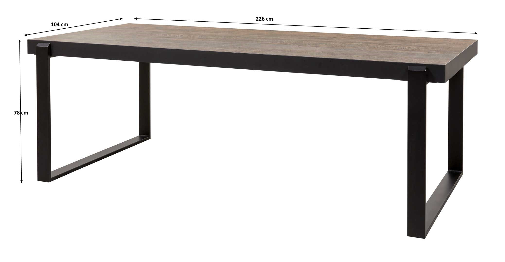 Table de réception carrée NOIRE imitation bois de 78cm pliante