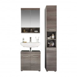 Ensemble de salle de bain contemporain coloris marron Cooper