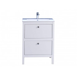 Meuble sous vasque contemporain blanc 61 cm Olivetta