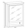 Armoire de toilette contemporaine blanche 62 cm Olivetta