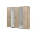 Armoire adulte contemporaine 250 cm chêne clair Rebecca