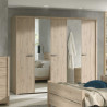 Armoire adulte contemporaine 250 cm chêne clair Rebecca