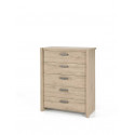 Commode adulte contemporaine chêne clair Rebecca