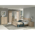 Chambre adulte contemporaine chêne clair Rebecca