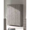 Armoire bébé contemporaine 150 cm chêne gris Sherry