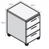 Caisson de bureau moderne coloris noyer Oscar