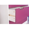 Commode enfant contemporaine avec étagère blanche/fuchsia Antea