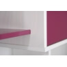 Etagère murale contemporaine blanche/fuchsia Antea