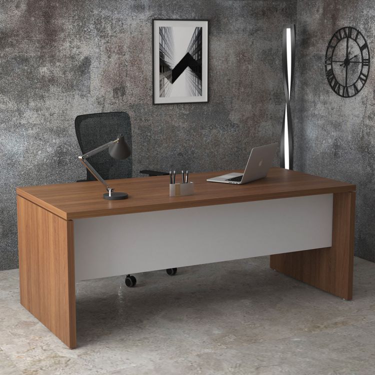 Bureau de direction moderne coloris noyer Saturne