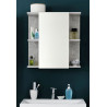 Armoire de salle de bain moderne blanc/béton Stefano