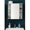 Armoire de salle de bain moderne blanc/béton Stefano