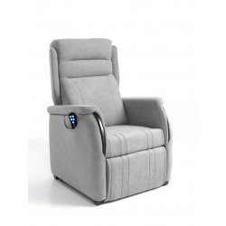 Fauteuil de relaxation en tissu gris largeur 48 cm Talisman