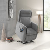 Fauteuil de relaxation en tissu gris largeur 48 cm Talisman