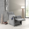 Fauteuil de relaxation en tissu gris largeur 48 cm Talisman