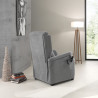 Fauteuil de relaxation en tissu gris largeur 48 cm Talisman