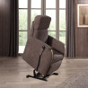 Fauteuil releveur de relaxation en tissu chocolat Brady