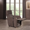 Fauteuil releveur de relaxation en tissu chocolat Brady