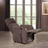 Fauteuil releveur de relaxation en tissu chocolat Brady