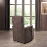 Fauteuil releveur de relaxation en tissu chocolat Brady