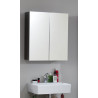 Armoire de toilette moderne argent fumé Loreline