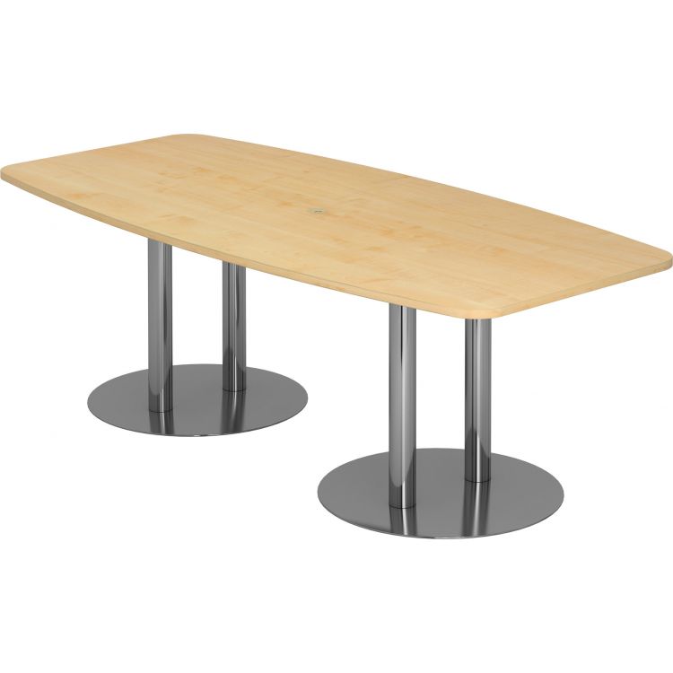 Table de réunion moderne 2 pieds centraux Slevin