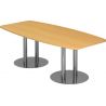 Table de réunion moderne 2 pieds centraux Slevin