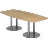 Table de réunion moderne 2 pieds centraux Slevin