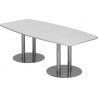 Table de réunion moderne 2 pieds centraux Slevin