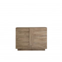 Buffet/bahut contemporain 2 portes chêne foncé Neptune