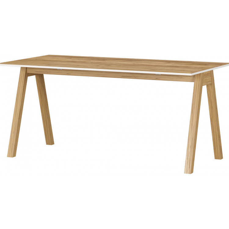 Bureau droit style nature chêne/blanc Paprika