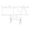 Bureau droit style nature chêne/blanc Paprika