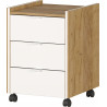 Caisson de bureau mobile style nature chêne/blanc Paprika