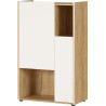 Armoire de bureau style nature H 121 cm chêne/blanc Paprika