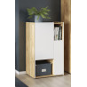 Armoire de bureau style nature H 121 cm chêne/blanc Paprika