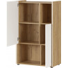 Armoire de bureau style nature H 121 cm chêne/blanc Paprika