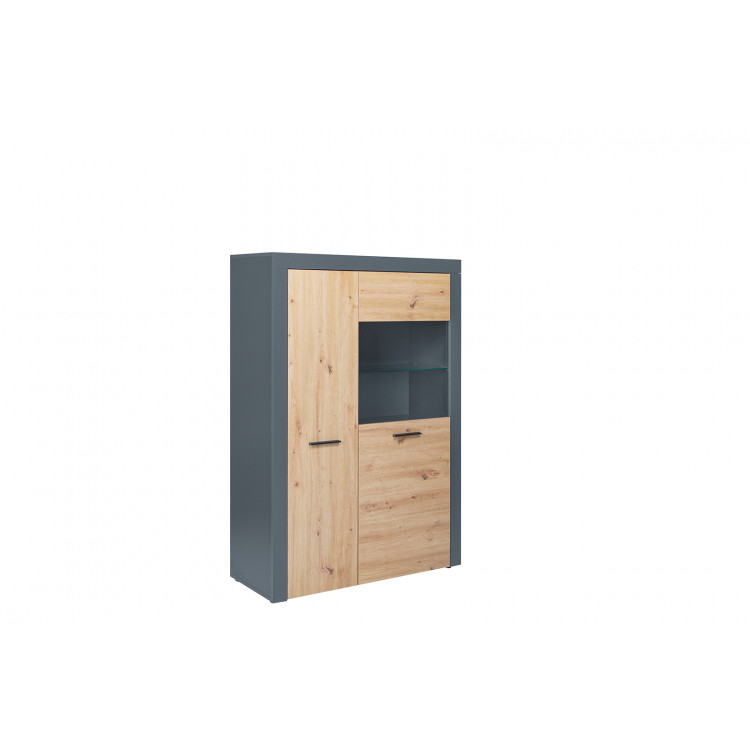 Vaisselier/argentier contemporain chêne/anthracite Irina