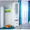 Armoire d'appoint contemporaine en pin massif blanc Miami