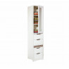 Armoire d'appoint contemporaine en pin massif blanc Miami