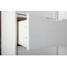 Armoire d'appoint contemporaine en pin massif blanc Miami