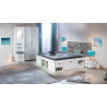 Armoire d'appoint contemporaine en pin massif blanc Miami