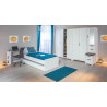 Armoire d'appoint contemporaine en pin massif blanc Miami