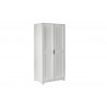 Armoire adulte contemporaine 92 cm en pin massif blanc Miami